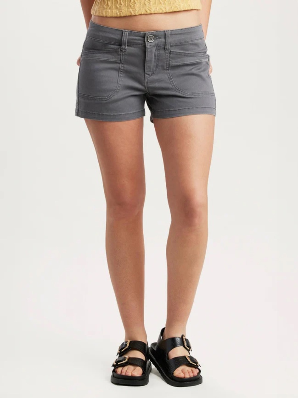 Unionbay Delaney Stretch Utility/Twill Shorts in Light Galaxy Gray